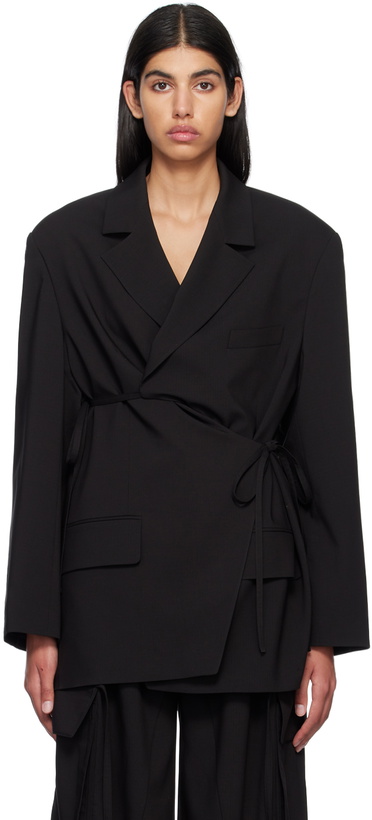 Photo: J KOO Black Wrap Blazer