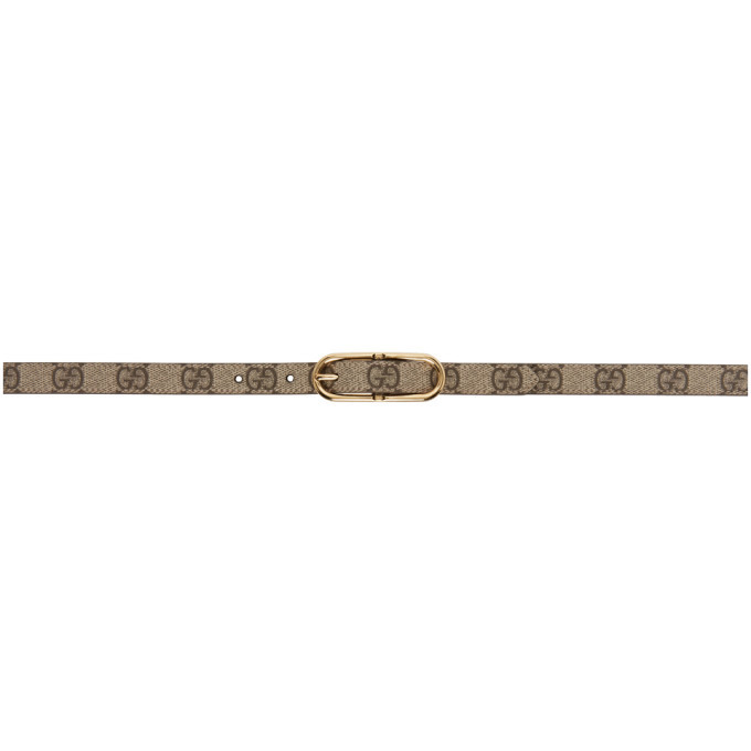 GUCCI Thin beige GG Supreme belt