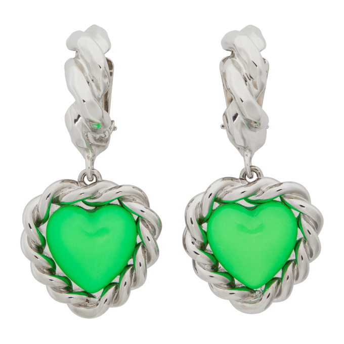 Photo: Safsafu Silver and Green Limelight Earrings