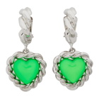 Safsafu Silver and Green Limelight Earrings