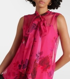 Erdem Bow-detail silk voile top