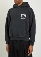 Rhude Moonlight Pack Printed Hooded Cotton Sweatshirt Black And White