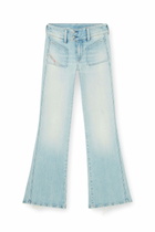 Diesel Bootcut Jeans Low Waist D-Hush, Light blue, Zip fly