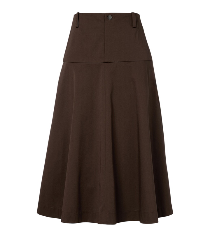 Photo: Vince Cotton twill midi skirt