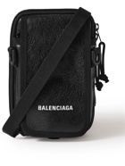 Balenciaga - Arena Logo-Print Crinkled-Leather Pouch