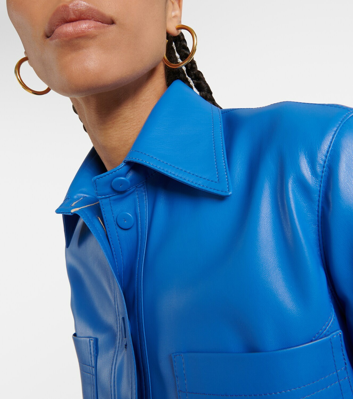 Stella McCartney Faux leather shirt dress Stella McCartney