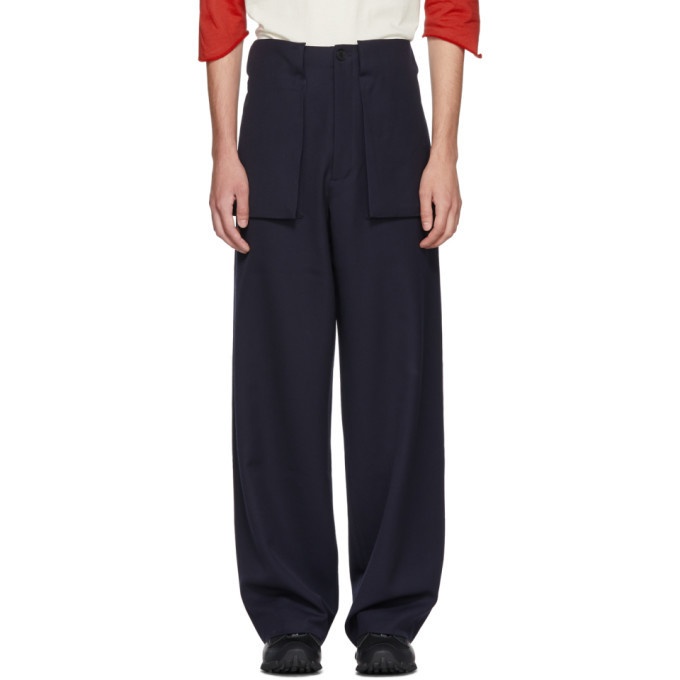 Photo: JW Anderson Navy Large Pocket Trousers