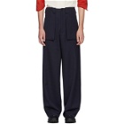 JW Anderson Navy Large Pocket Trousers
