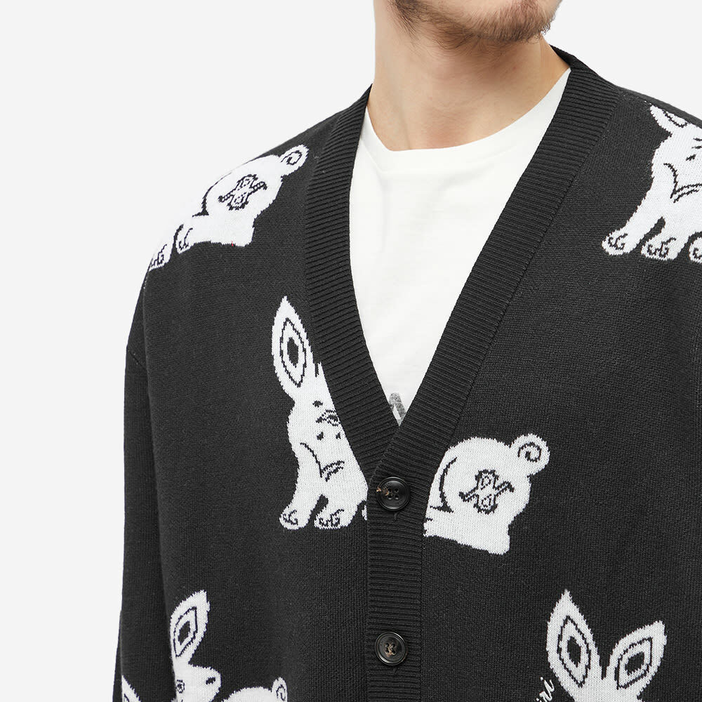 AMIRI Men's Rabbit Repeat Cardigan in Black Amiri