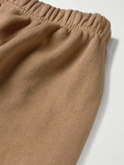 Les Tien - Puddle Wide-Leg Garment-Dyed Cotton-Jersey Sweatpants - Brown