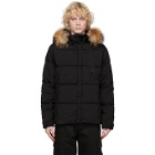 C.P. Company Black Down Fur Taylon Jacket