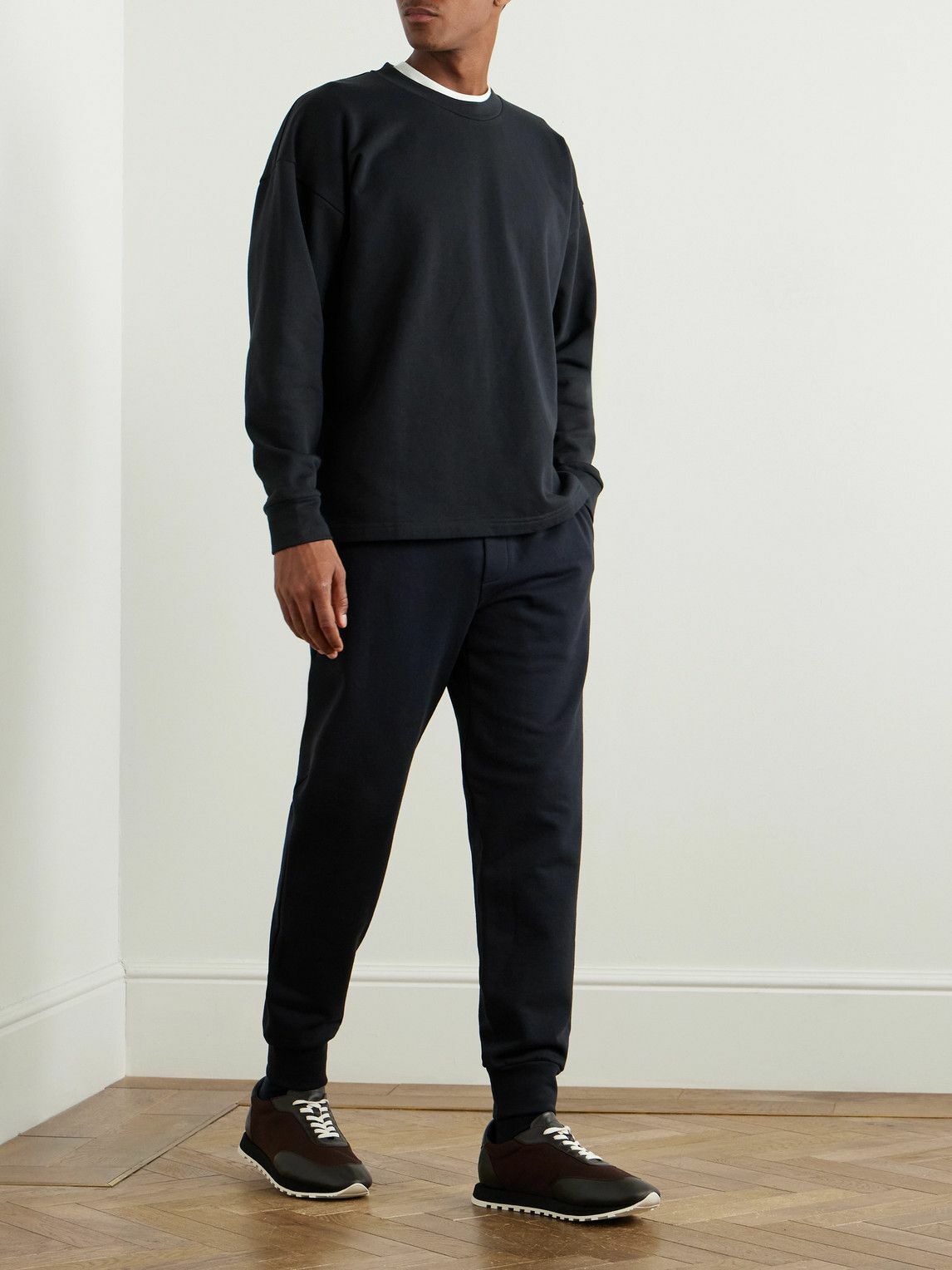 The Row - Ezan Cotton-Jersey Sweatshirt - Blue The Row