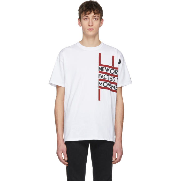 Raf Simons White Long Sleeve Joy Division Unknown Pleasures