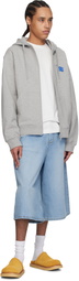 ADER error Gray Significant TRS Tag Zip-Up 01 Hoodie