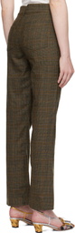 LAURA ANDRASCHKO Brown 'So 2010' Tweed Skinny Trousers