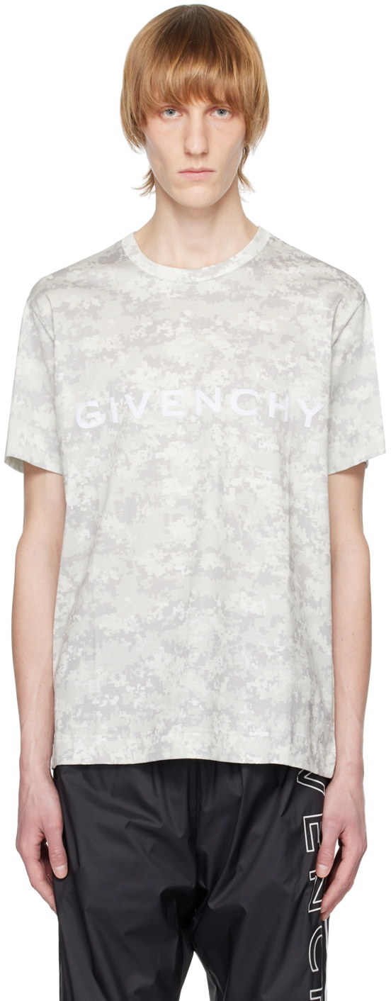 Givenchy distressed store t shirt blue