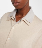 Acne Studios Silk, wool, and cashmere polo sweater