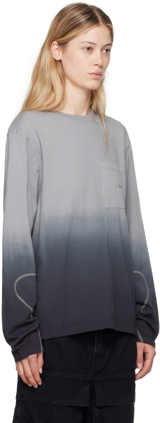 【DIME】Gradient LS Shirt / Charcoal Dime - CHARCOAL LONG-SLEEVED GRADIENT T-SHIRT – LE LABO STORE