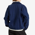 Adidas Women's Pinstripe H Jacket in Night Indigo/Off White