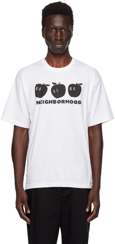 Photo: Neighborhood White Printed T-Shirt
