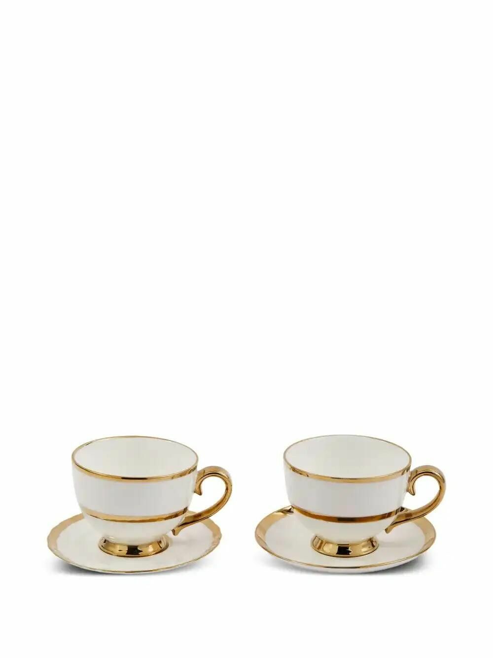 POLSPOTTEN Golden Finds Teacups (set Of Two)