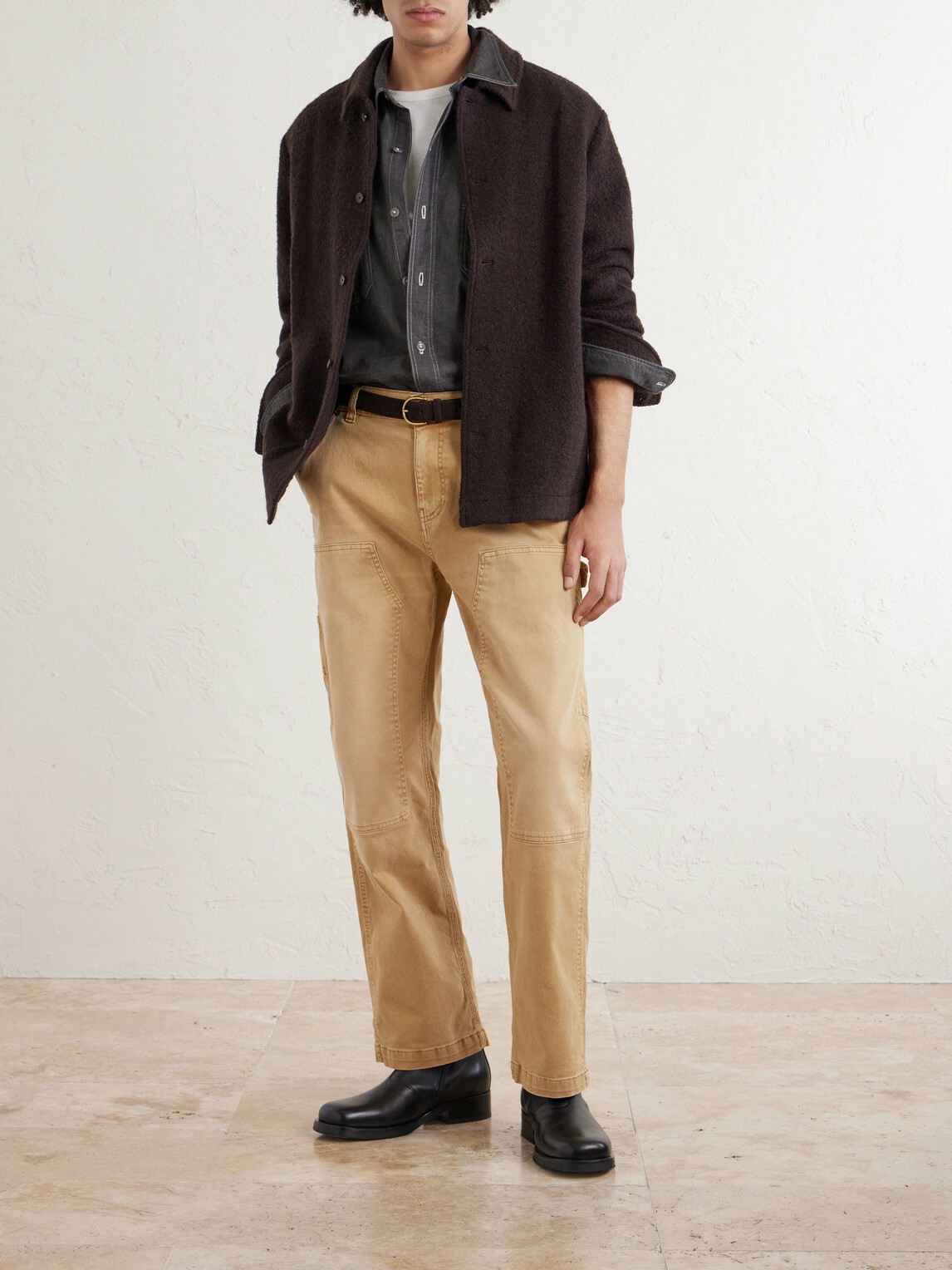 Kaptain Sunshine - Work Suvin Cotton and Hemp-Blend Shirt - Black