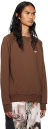 Balmain Brown Flocked Sweatshirt