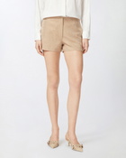 Pinko Elegant Shorts With Rhinestones Warm Taupe Beige