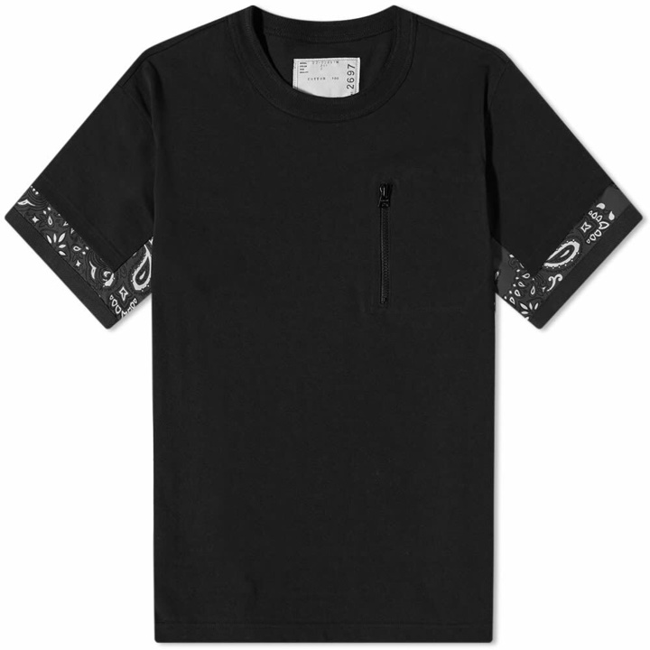 Photo: Sacai Men's Bandana Print T-Shirt in Black