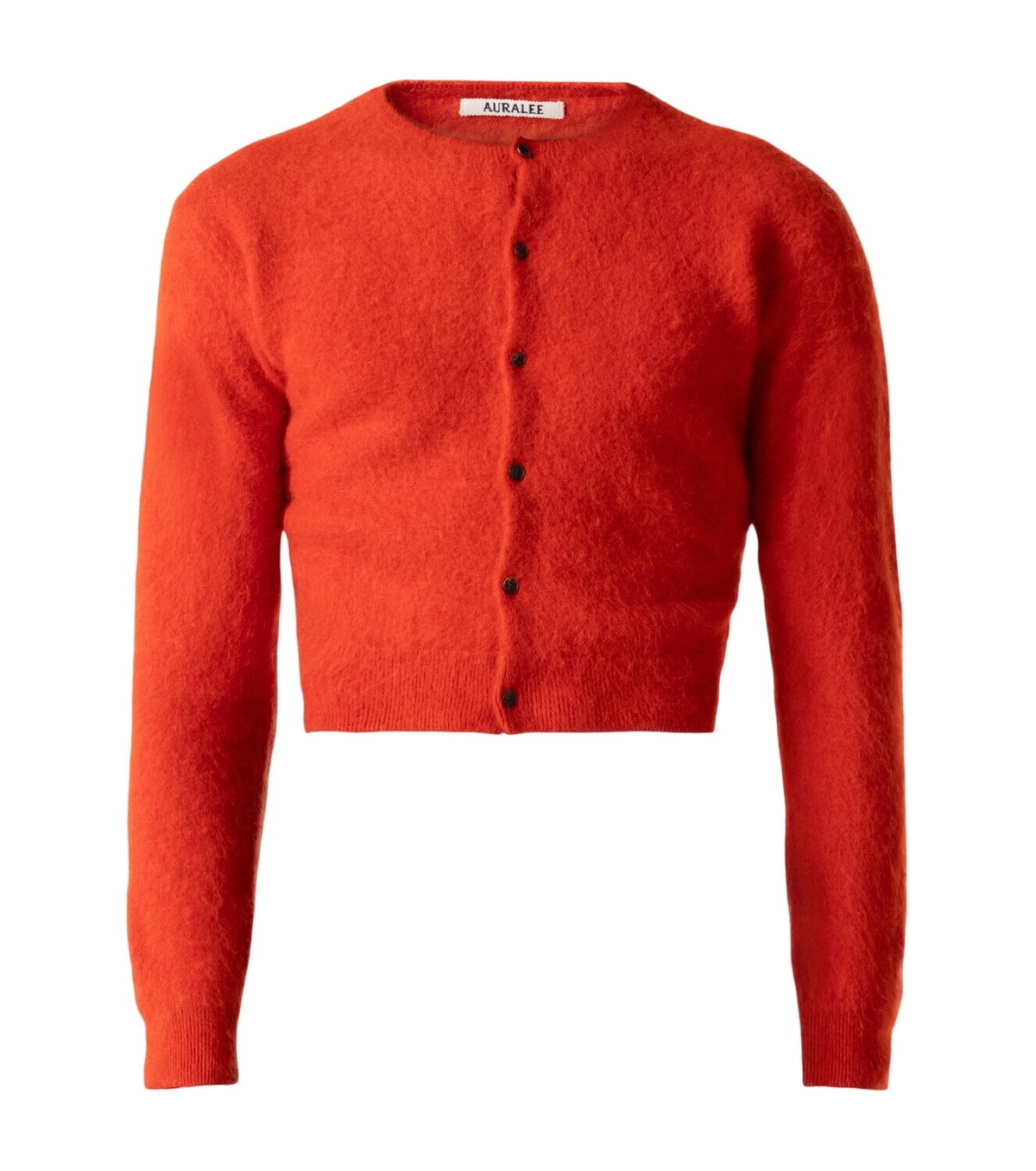 AURALEE Navy Cashmere Hard Twist Cardigan Auralee