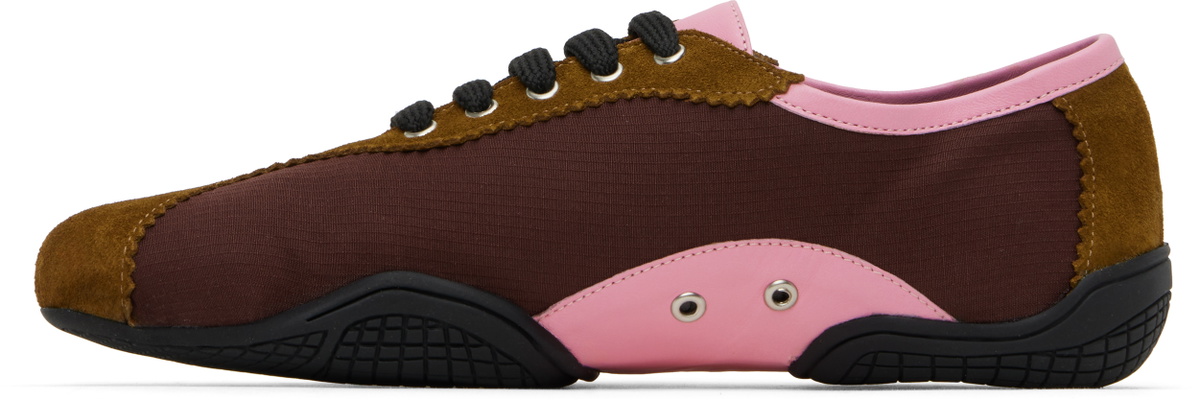 Nicole Saldaña Burgundy & Tan Simone Sneakers