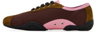 Nicole Saldaña Burgundy & Tan Simone Sneakers