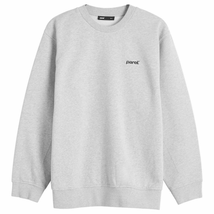 Photo: Parel Studios Men's BP Logo Crewneck Sweatshirt in Grey