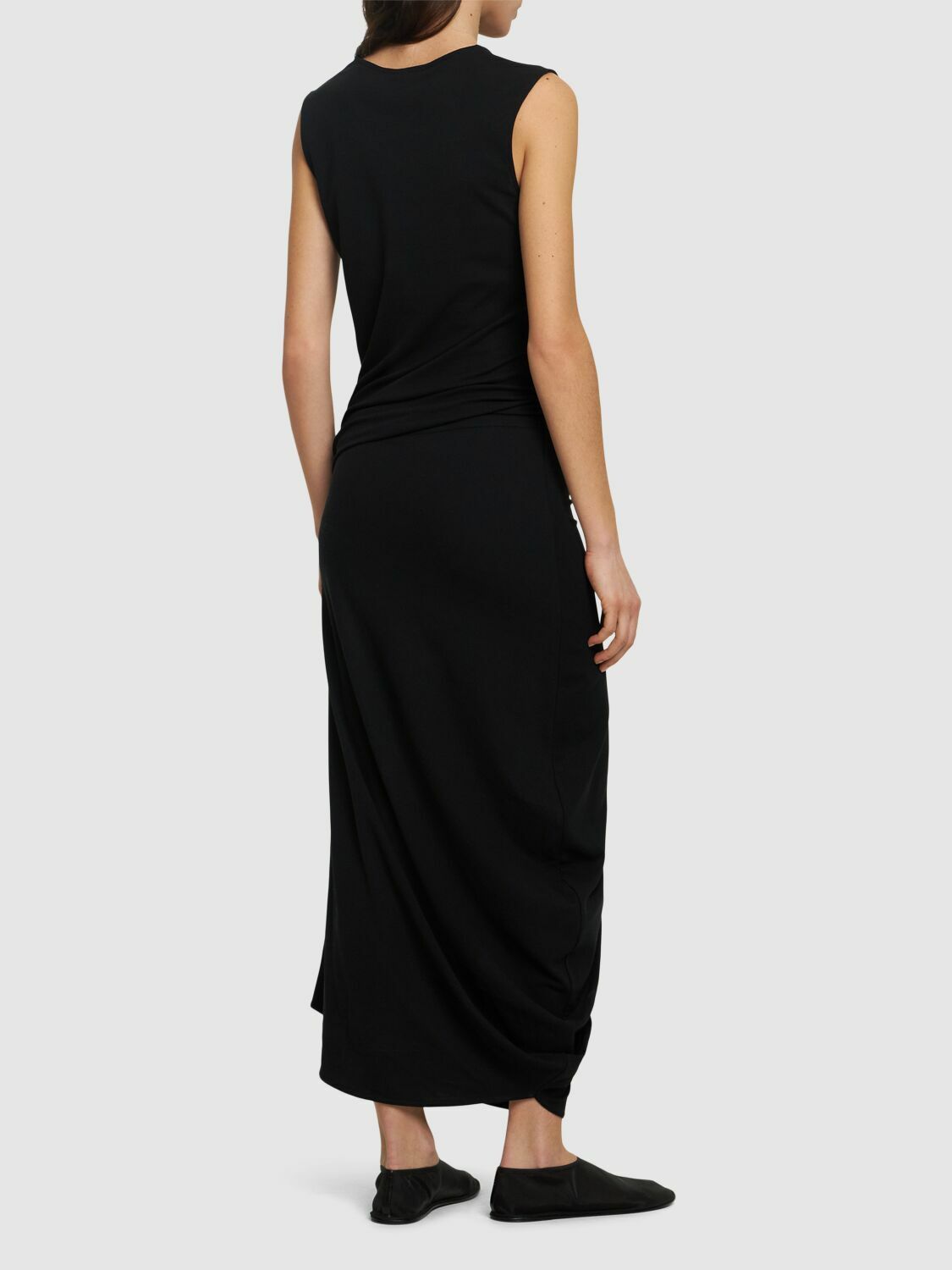 LEMAIRE Fitted Twisted Cotton Midi Dress Lemaire