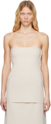 Birrot Beige Lay2 Bandeau Tube Top