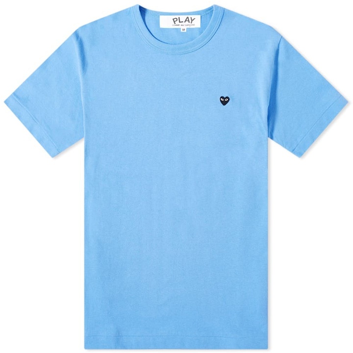 Photo: Comme des Garçons Play Men's Colour Series Little Black Heart T-Shirt in Blue
