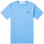 Comme des Garçons Play Men's Colour Series Little Black Heart T-Shirt in Blue