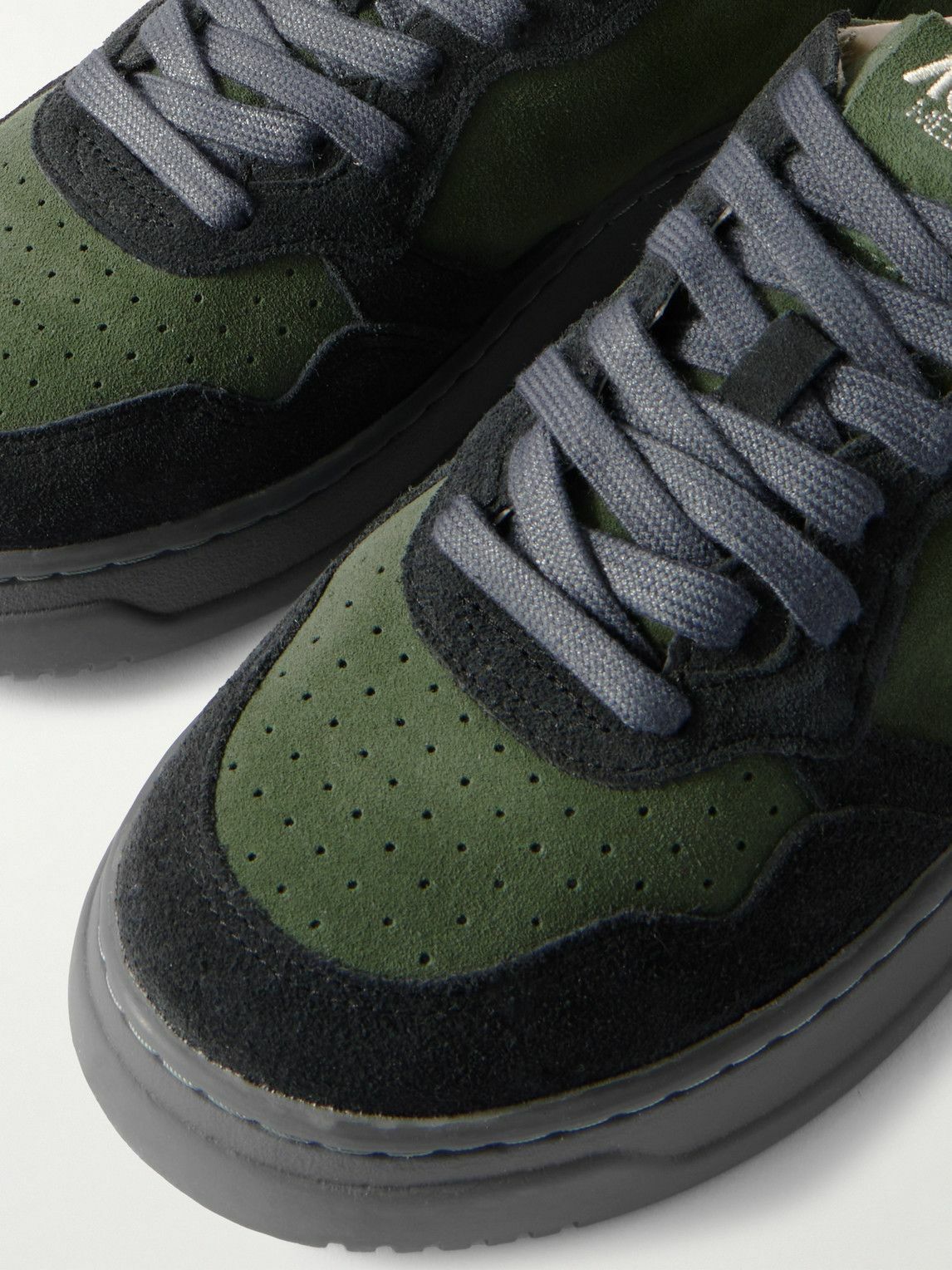 スニーカー AUTRY TWO-TONE LEATHER AND SUEDE MEDALIST SNEAKERS AUTRY Medalist Two-Tone Suede-Trimmed Leather Sneakers for