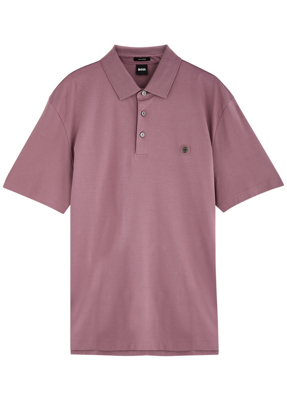 Photo: Boss Logo Jersey Polo Shirt Purple