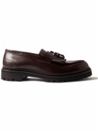 Mr P. - Jacques Fringed Tasselled Leather Loafers - Burgundy