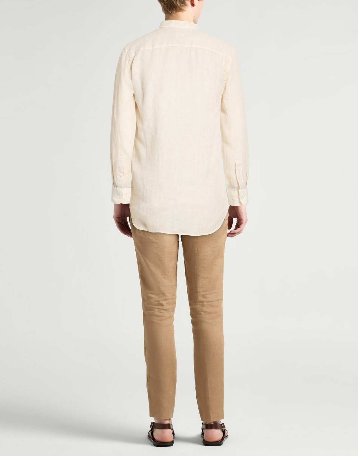 120% Lino Mens Shirt Cream