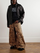 VETEMENTS - Wide-Leg Leopard-Print Jeans - Animal print