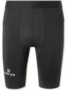 OSTRYA - Logo-Print Stretch-Jersey Shorts - Black