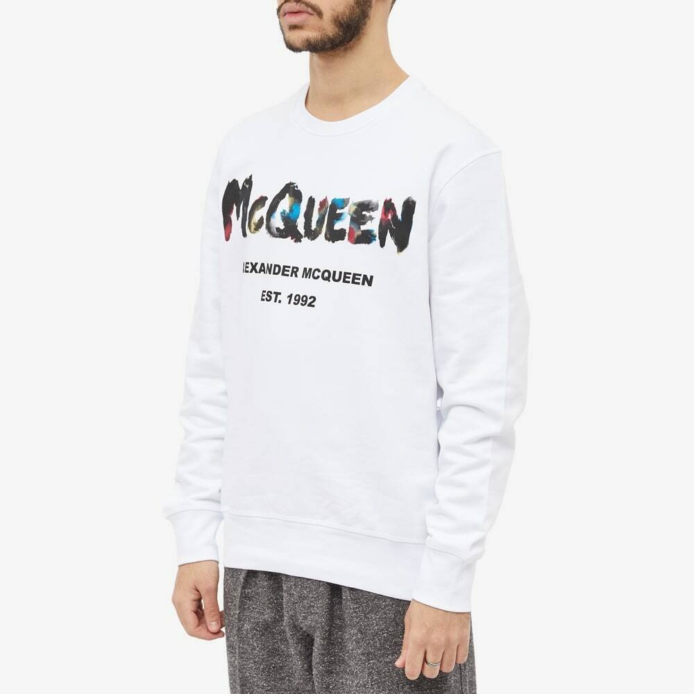 Alexander McQueen Men's Multicoloured Grafitti Logo Crew Sweat in