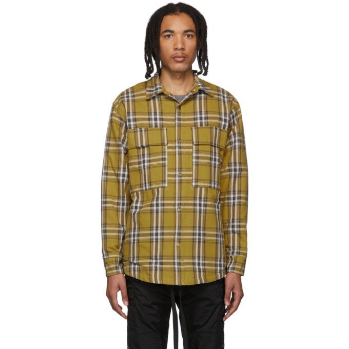 Photo: Fear of God Yellow Flannel Plaid Shirt Jacket
