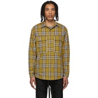 Fear of God Yellow Flannel Plaid Shirt Jacket