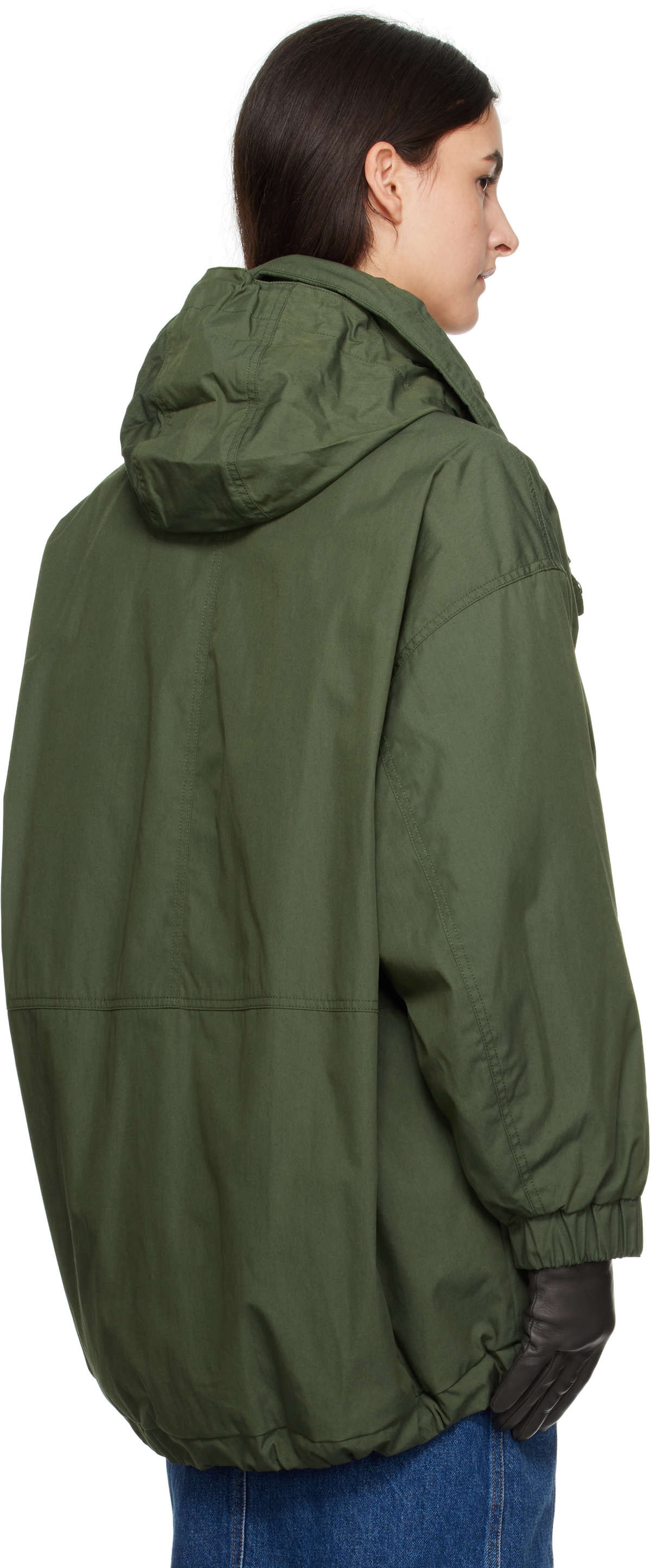 Weekend Max Mara Khaki Ozieri Reversible Down Jacket Weekend