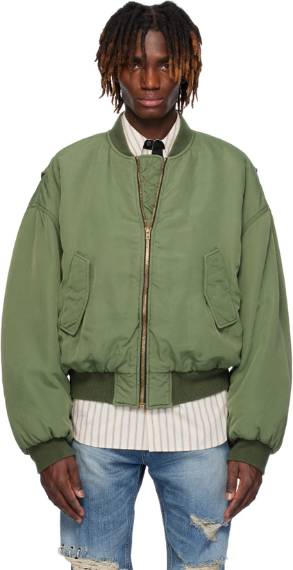 Photo: We11done Khaki Curved Bomber Jacket