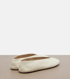 The Row Fay leather ballet flats