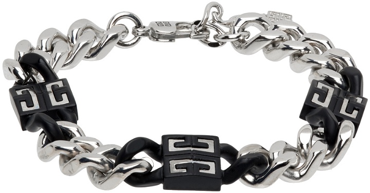 Photo: Givenchy Silver & Black 4G Bracelet